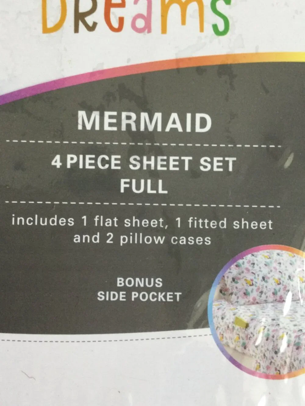 NEW Urban Dreams Mermaid 4-piece FULL sheet set